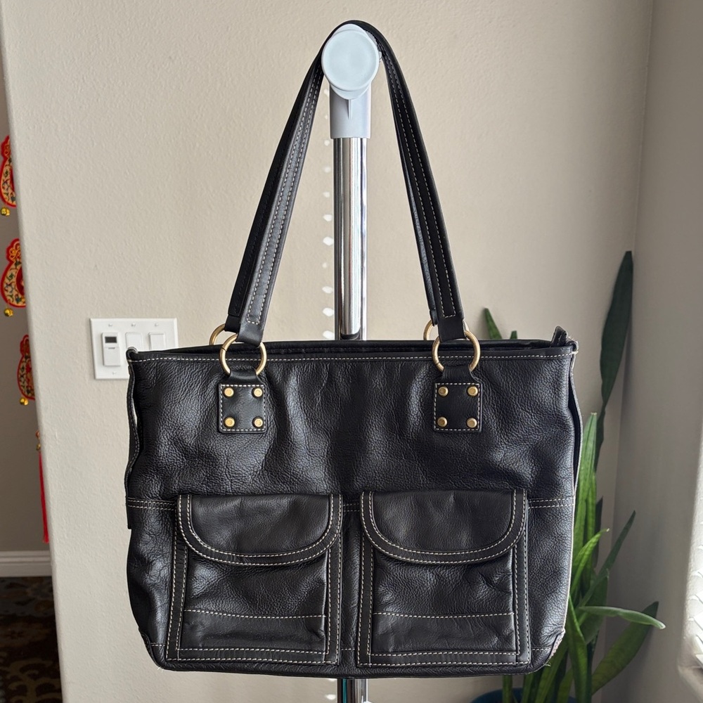 Fossil Black Leather Shoulder Bag